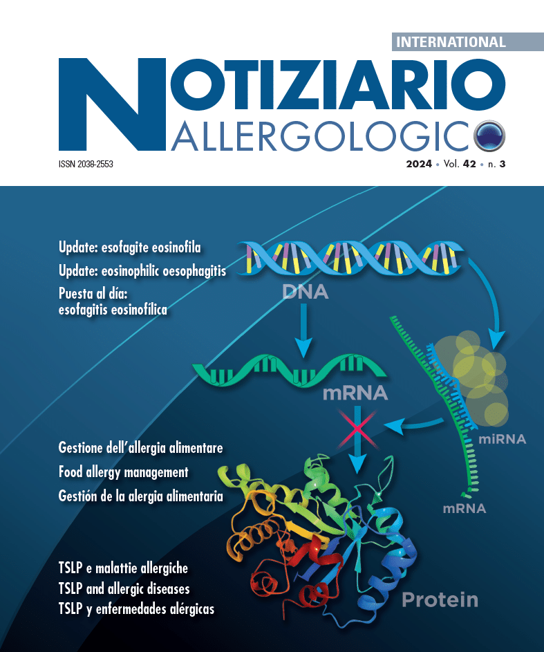 Notiziario Allergologico 2024 – vol.42 n.3 Notiziario Allergologico 2024 – vol.42 n.3