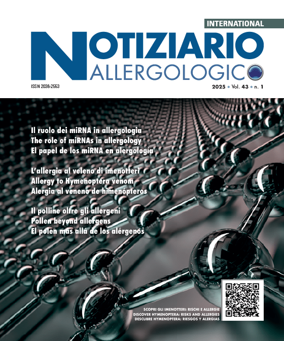 Notiziario Allergologico 2025 – vol. 43, n. 1 Notiziario Allergologico 2025 – vol. 43, n. 1