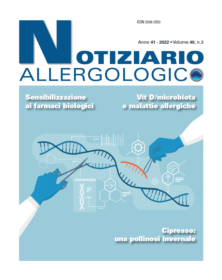 Notiziario Allergologico volume 40 n.3 Notiziario Allergologico volume 40 n.3