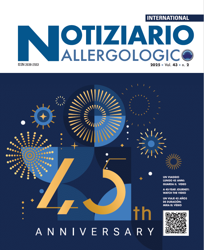 Notiziario Allergologico 2025 – vol. 43, n. 2 Edizione 45° Anniversario Notiziario Allergologico 2025 – vol. 43, n. 2 Edizione 45° Anniversario