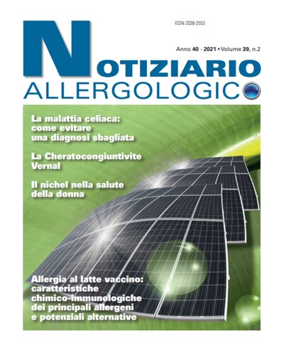 Notiziario Allergologico volume 39 n.2 Notiziario Allergologico volume 39 n.2