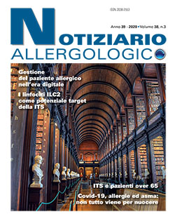 Notiziario allergologico volume 38 n 3 Notiziario allergologico volume 38 n 3