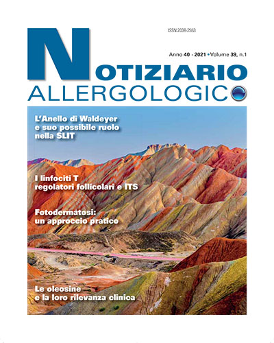 Notiziario Allergologico volume 39 n.1 Notiziario Allergologico volume 39 n.1