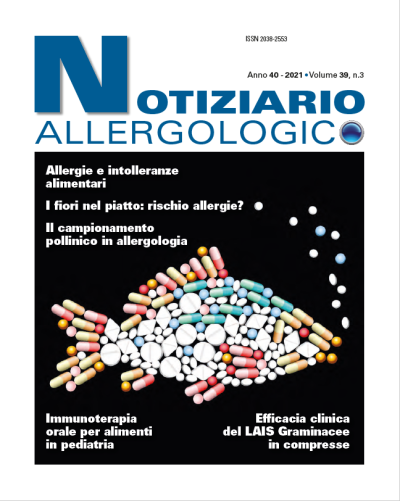 Notiziario Allergologico volume 39 n.3 Notiziario Allergologico volume 39 n.3